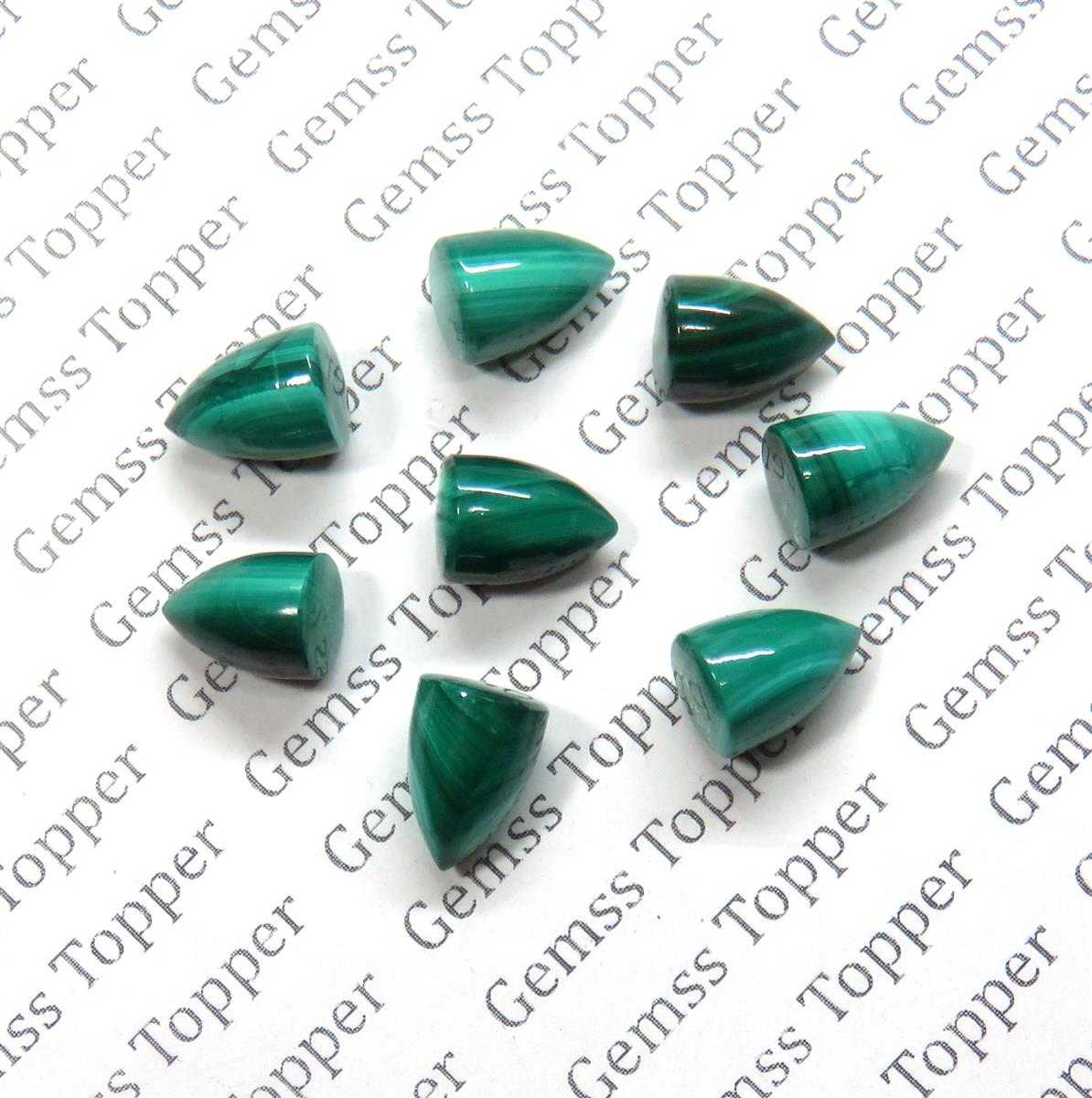 Malachite 8x10 mm Bullet Cabochon